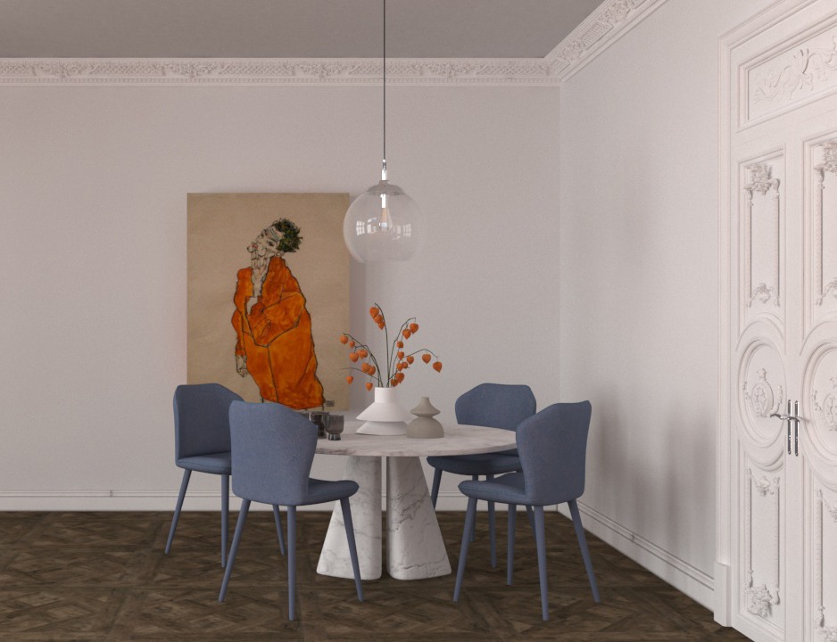 The Modern Nostalgia Apartment Dining Room